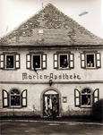 The house in Sulzheim later used as a concert poster